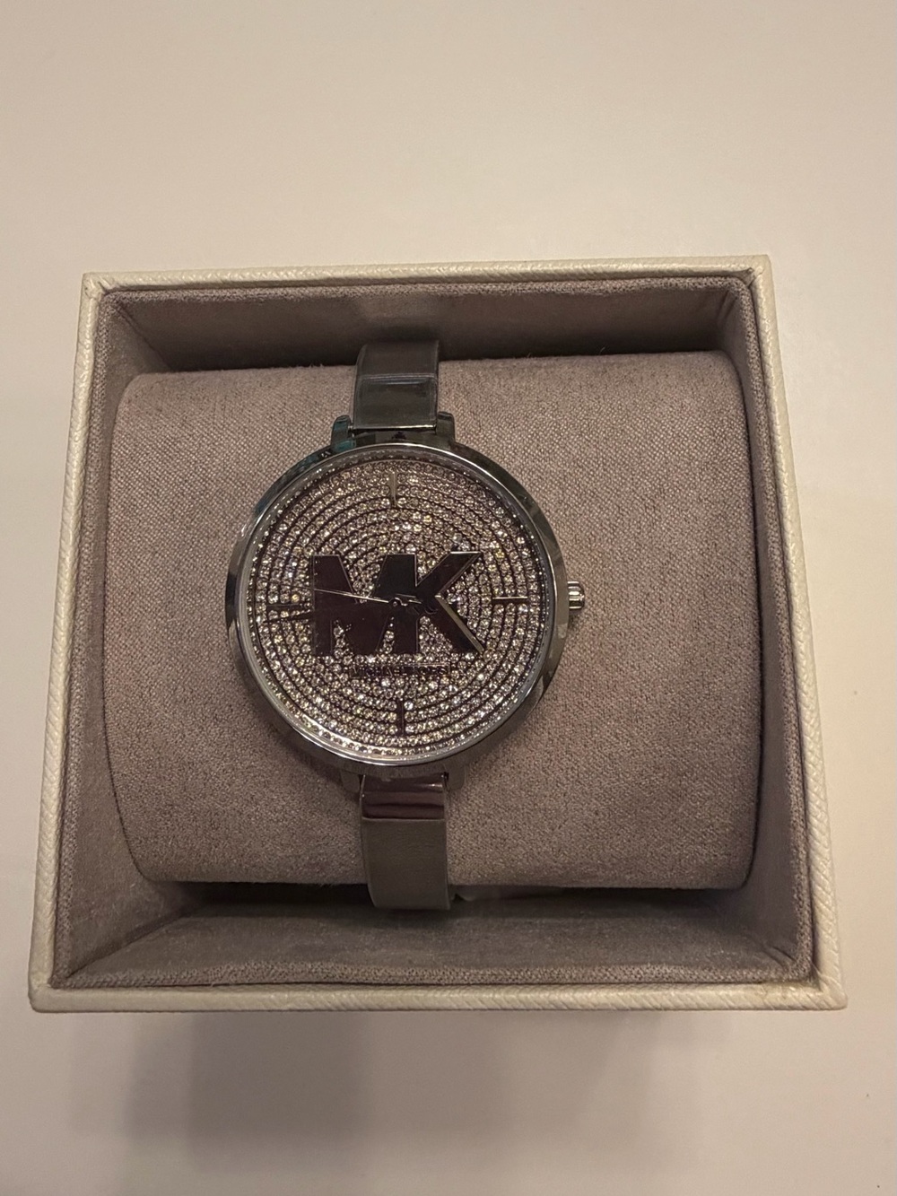 Michael Kors Silver MK Logo Bracelet Watch